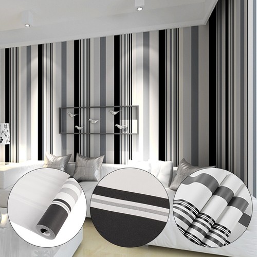 Non woven stripe - non-woven, wallpaper