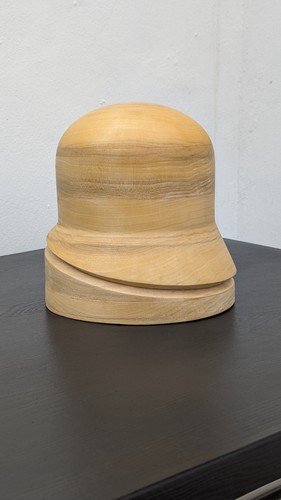 Cloche wooden hat block - wooden,