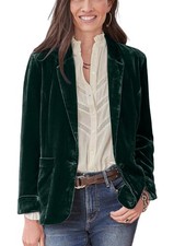 Women'S Velvet Blazer  Casual