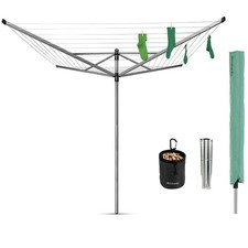 Brabantia Lift-O-Matic Rotary Airer, 50 m - Silver