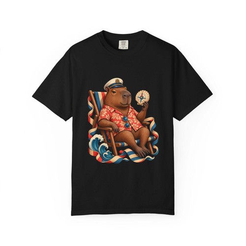 Deck chair stripe capybara - chair,