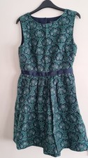 Jack Wills Green Embroidered Dress Size 10. Perfect For Christmas Party