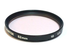 Camera Lens Filter - Hunter 52mm 1B, Skylight, made in UK