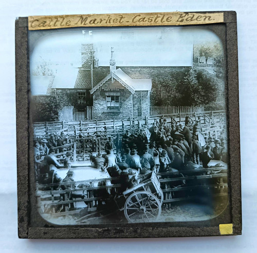Glass magic lantern slide - glass,