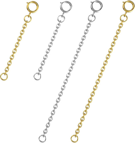 4pcs necklace extender gold - gold, &