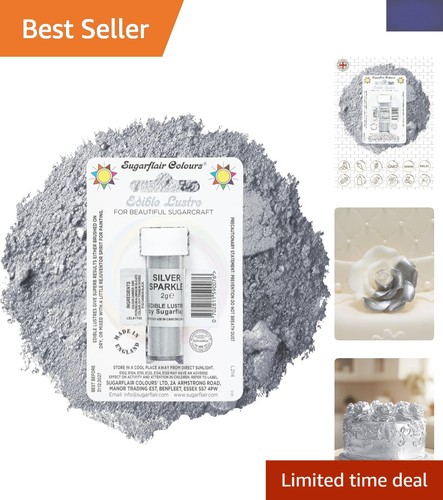 Gleaming silver edible - gleaming, lustre