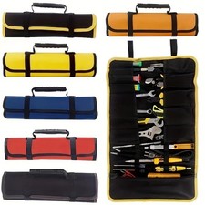 22 Pocket Canvas Chisel Spanner Screwdriver Tool Roll Up Fold Storage Case Bag