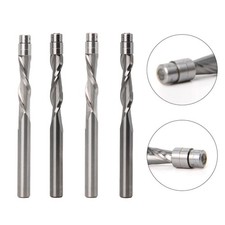 Solid Spiral Carbide Router Bit Flush Trim Cutter 1/4 Shank 6mm Cut Diameter