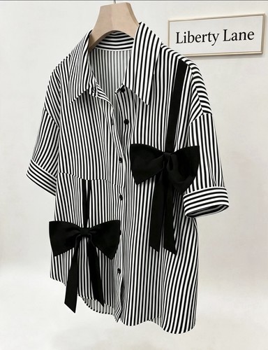Ivory white black - white, striped