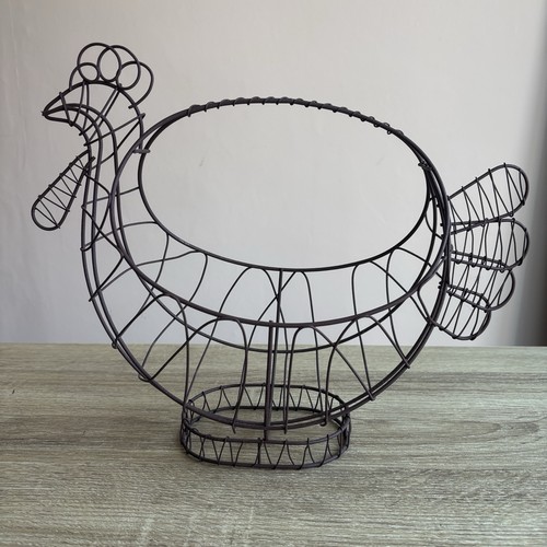 Brown metal wire hen chicken - metal,
