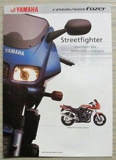 YAMAHA FZS600/FZS600S FAZER MOTORCYCLE Sales Spec Leaflet c2001 #3MC-0107029-01E