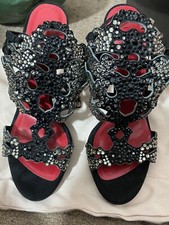 Cesare Paciotti Womens Shoes Heels Black Size 38 