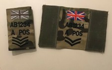 Virtus MTP Vest Badge, Zap Blood Rank TRF Union Jack, Army Military Personalised