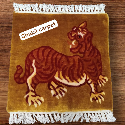 Vintage tiger wool rug - tiger,