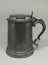 English Pewter Tankard Glass