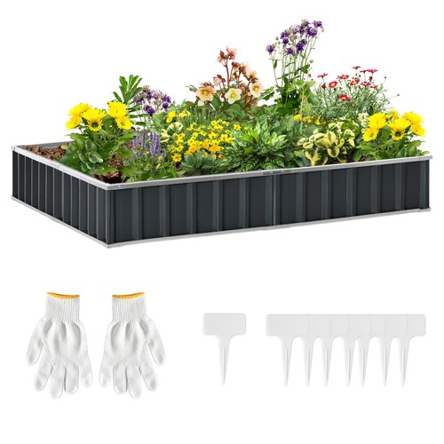 Outsunny metal raised garden - outsunny,