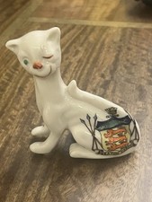 Vintage China Cat Seaton Carew Crested Ware