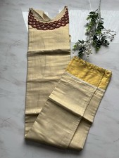 Kurti Kerala Onam Ladies Kasavu Churidar  Top Kurta size L