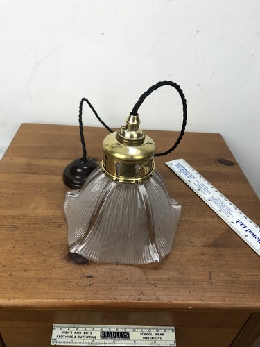 Antique holophane pendant - antique,