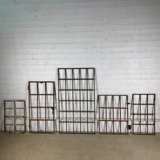 5 Mixed Antique Cast Iron Windows