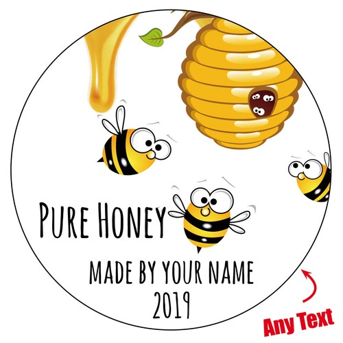 Personalised honey bee pot - personalised,