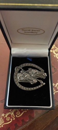Vintage hallmarked silver pin - silver,