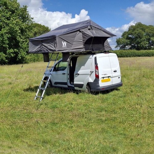 Person car roof tent - person,