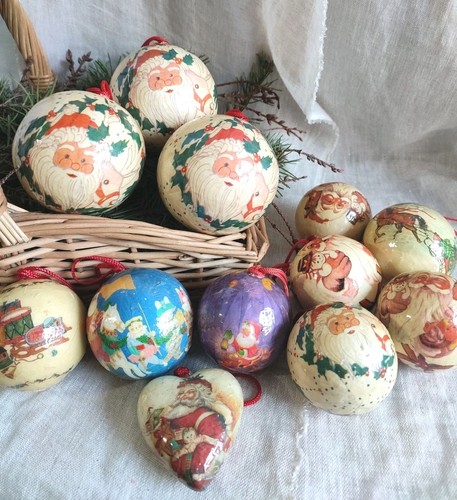 Vintage paper mache christmas - vintage,
