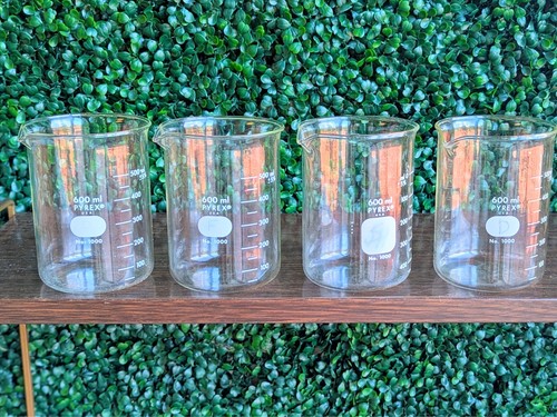 1970s pyrex 600 beakers - pyrex,