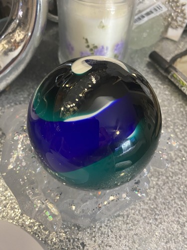 Paperweight handblown pontil - handblown,