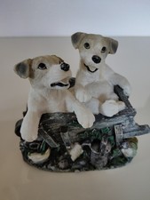 Jack Russell terrier puppies in a cart, Shernatt & Simpson