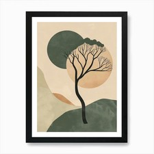 Ebony tree minimal japandi - ebony,