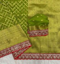 Partywear Dola Silk Saree With Scallop Border Wedding Saree