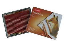 Derwent Drawing - 24 Tin - Soft Tonal Drawing Pencils 