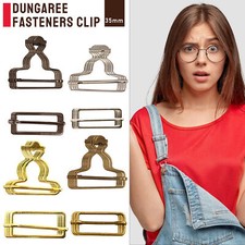 Dungaree Buckle Metal with Adjustable Slider Buckle for Clothing Jumpsuit 35mm
