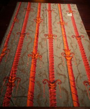 Fabric cutting BORA green background from Boussac 117 x 74 cm