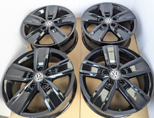 4X GENUINE BLACK VW TRANSPORTER CARAVELLE CALIFORNIA T5 T5.1 T6 17" ALLOY WHEELS