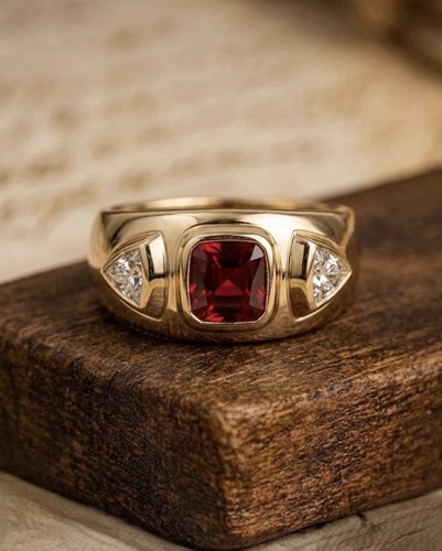 Garnet moissanite dimond - garnet, &