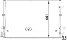 AC Condenser MAHLE Fits FORD