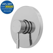Modern Shower Mixer Valve Only Brass Round Concealed Chrome Single Stick Lever