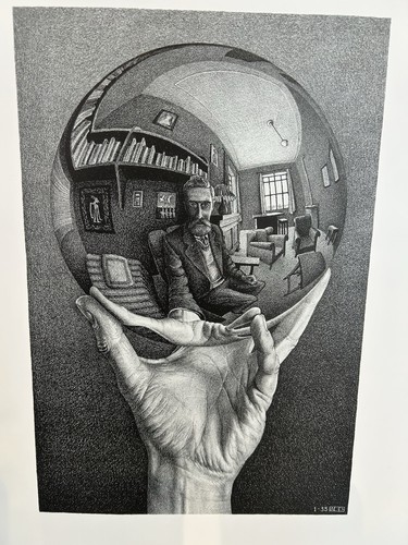 Escher hand with - escher,