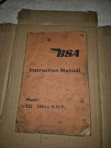 Vintage bsa instruction manual - instruction,