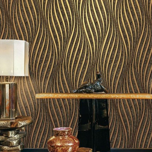 Brown wallpaper metallic - brown,