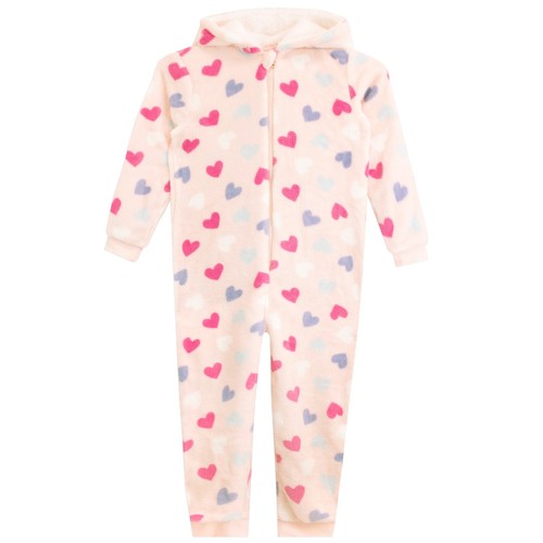 Hearts hooded sleepsuit - hooded, kids