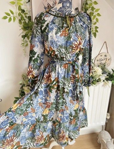 Vtg prairie cotton midi dress - vtg,
