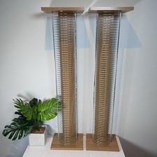 Wood Metal CD Rack Tower x2