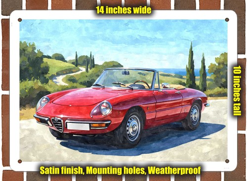 Metal sign 1966 alfa romeo - sign,