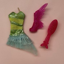 ? Winx Club ? 2013 Vintage Sirenix Fairy Flora Doll Dress & Brush Spares