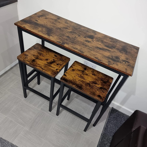 Breakfast bar table and stools - bar,