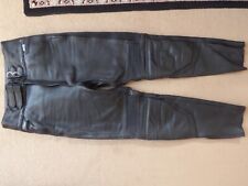MENS Wolf leather motorcycle trousers -  Black - waist 32  NEXT DAY FREEPOST UK